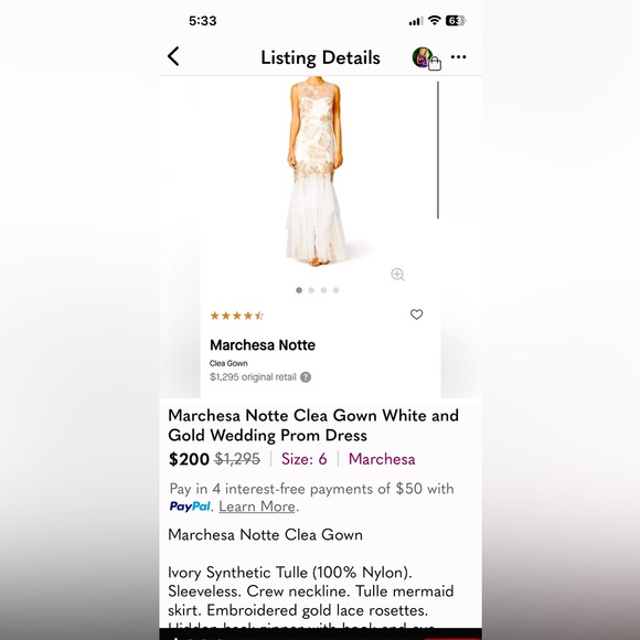 Slightly used worn once. Classic dress - Picture 1 of 3